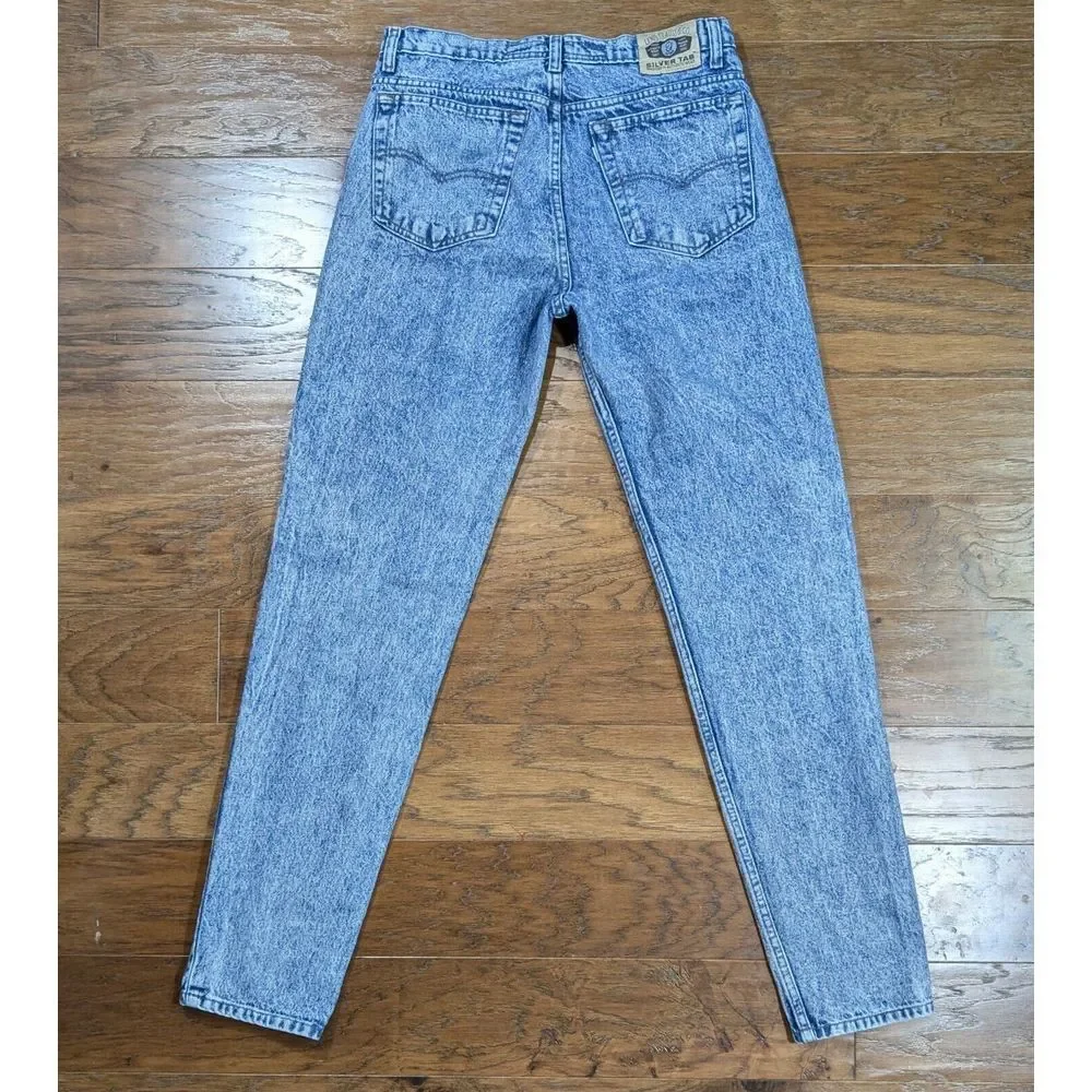 Levis Silver Tab 512 Acid Wash Jeans Men 34x34 (Actual 30x33) Vintage‎ 90's